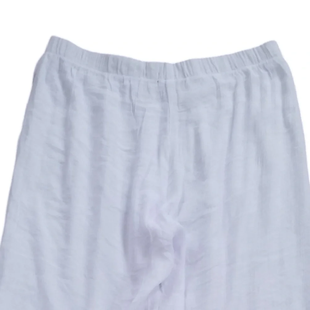 Creation Women's White Resortwear Boho Layered Pants‎ Size XLarge